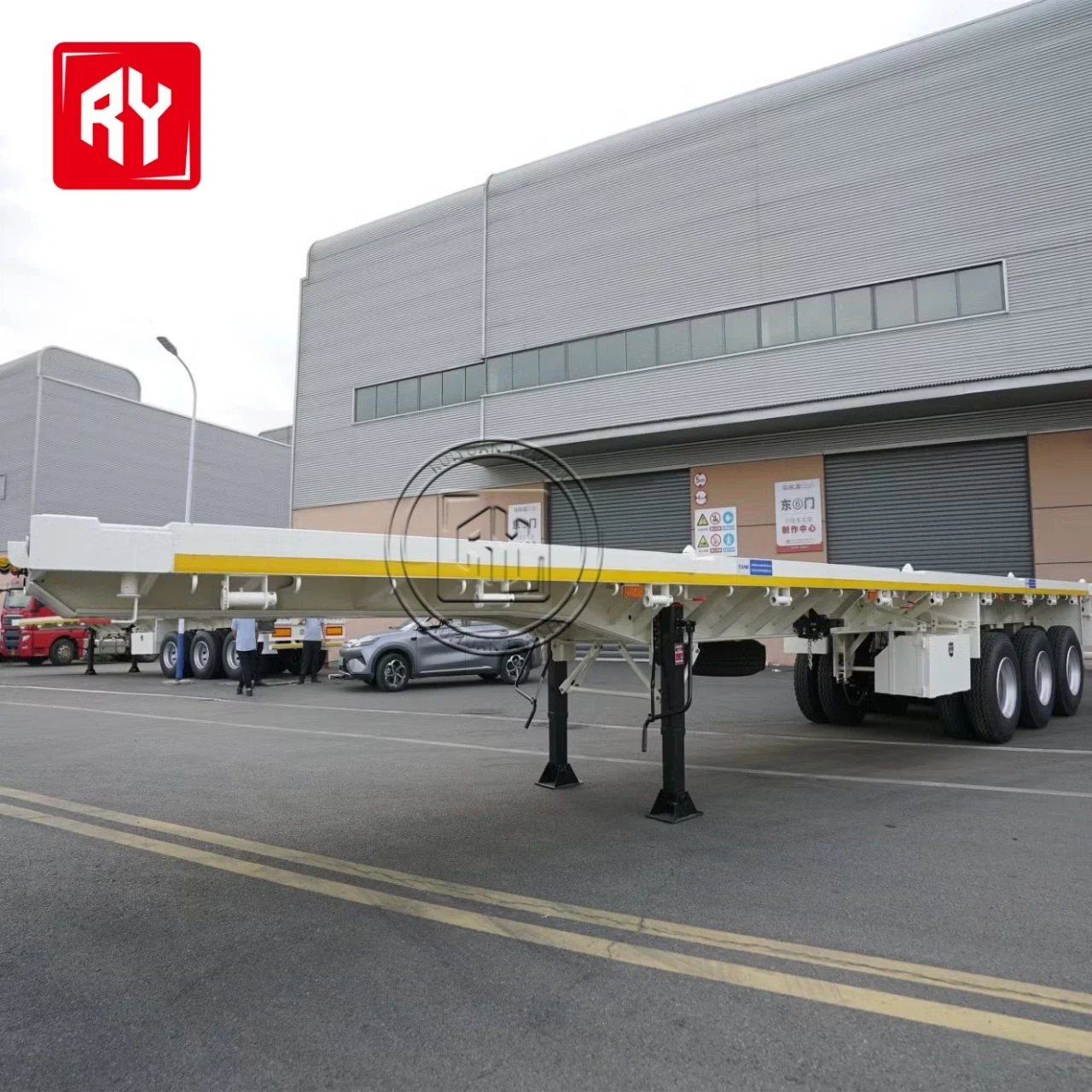 3 Axle Flatbed Semi Trailers factory