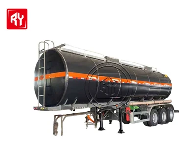 Ruiyuan Factory Direct 3 Axle 30 Cbm cisterna za gorivo - 30/40/45T čelična bitumen cisterna za transport asfalta