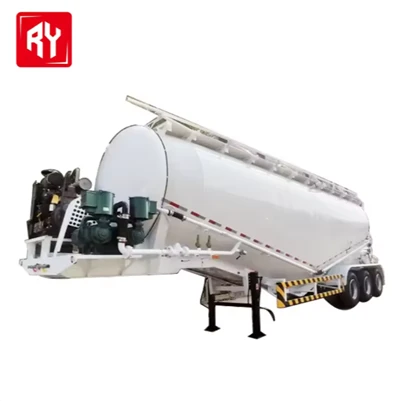 RUIYUAN Leteći pepeo u prahu materijal za teret Poluprikolica za suhi rasuti cement Poluprikolica u obliku V- Cisterna za cement 32,4 tone kapacitet Shandong